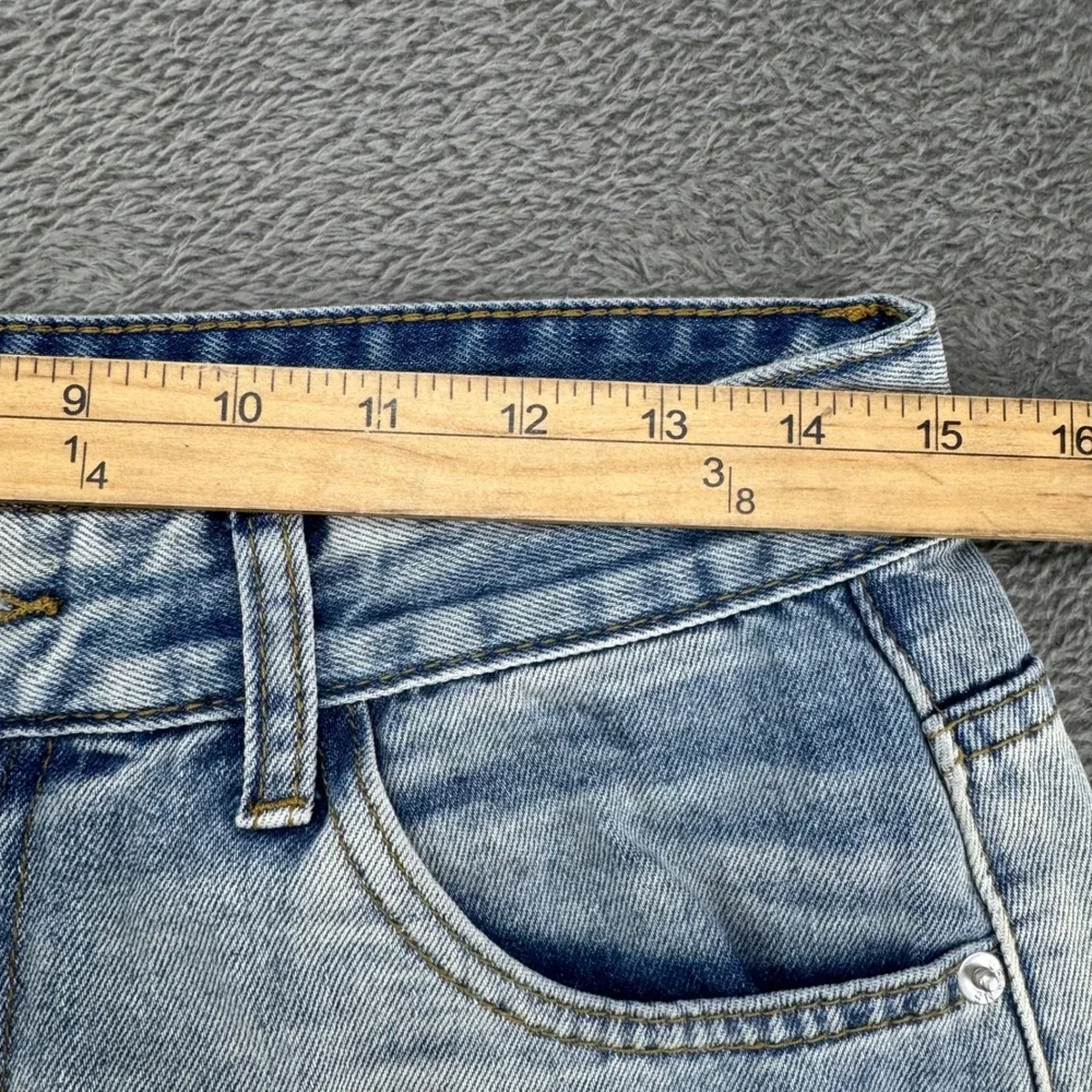 Unbranded Light Wash Wide Leg High Waisted Denim Jeans 28x30 Light Blue Relaxed - Picture 6 of 12